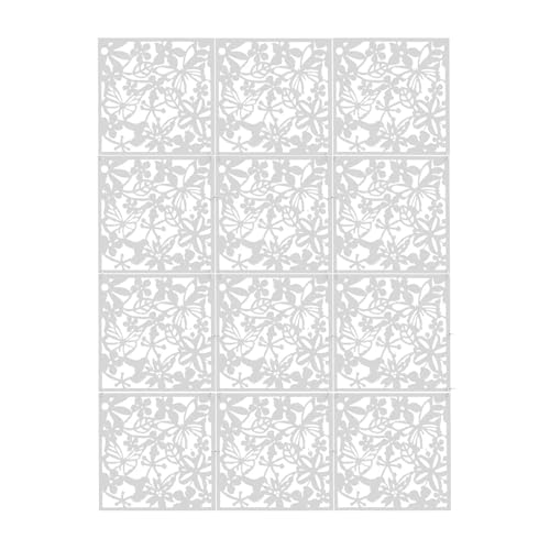ZythrXLate 12 Stück 40 x 40 cm Hängender Raumteiler Sichtschutz Hängender Raumteiler Paravent for Schlafzimmer Wohnzimmer Weiß für Wohnzimmer, Schlafzimmer von ZythrXLate