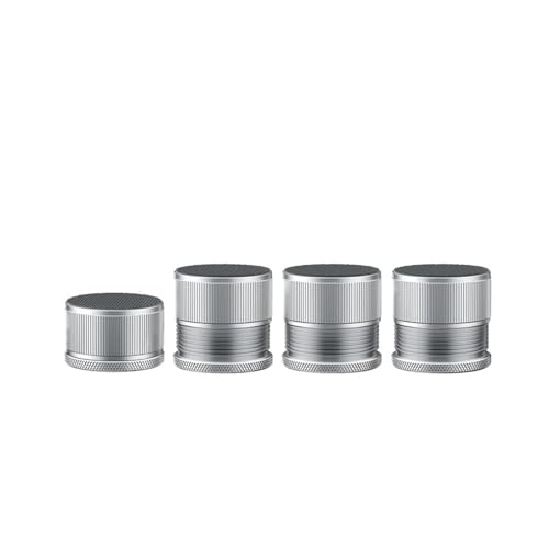 ZythrXLate 2/4 stücke Metall Möbel Bein Booster Pad Bett Riser Höhe Einstellbar Sofa Füße Boden Protector Waschmaschine Bein Highten Cusion für Esszimmerstühle, Sofas(4pcs Silver) von ZythrXLate