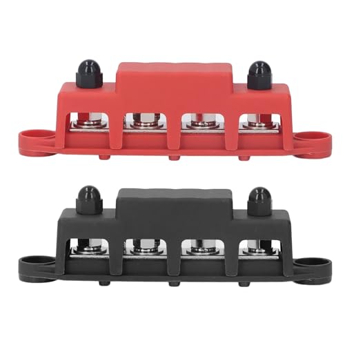 ZythrXLate 2Pcs DC 12V-48V 250A Bus Bar Terminal Batterie Power Verteilung Block Mit Abdeckung M8 Schraube 4 for Automobil Boot RV LKW für Industrie, Wohnhäuser ZythrXLate 2Pcs DC 12V-48V 250A Bus Bar Terminal Batterie Power Verteilung Block Mit Abdeckung M8 Schraube 4 for Automobil Boot RV LKW für Industrie, Wohnhäuser von ZythrXLate
