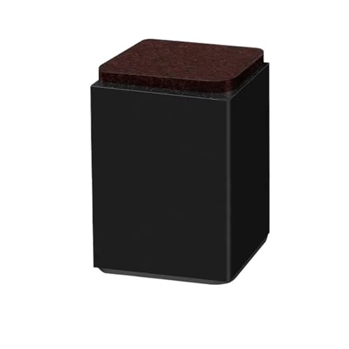 ZythrXLate 4Pcs Carbon Stahl Möbel Erhöhung Fuß Pad Tragen beständig Skid Tisch Bett Kaffee Tisch Sofa Bein Riser Boden Protecto für Esszimmerstühle, Sofas(Square-black-100mm) von ZythrXLate