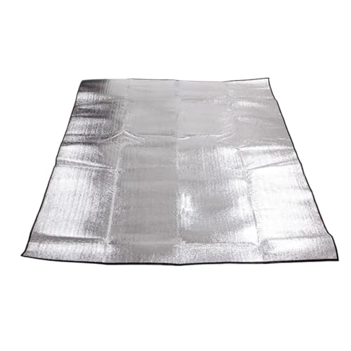 ZythrXLate Aluminium-Campingmatte, Aluminiumfolie, feuchtigkeitsbeständige Unterlage, Outdoor, Camping, wasserdicht, Zelt, Fußabdruck, tragbare Picknick-Matte (200 x 250 cm) von ZythrXLate