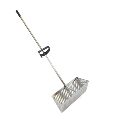 ZythrXLate Edelstahl-Sandsieb, zusammenklappbar, for den Strand, Haifischzahnsieb, Sand, Krabbenfalle, Strandsandschaufel, Muschel-Sandsieb für Strände, Gärten von ZythrXLate