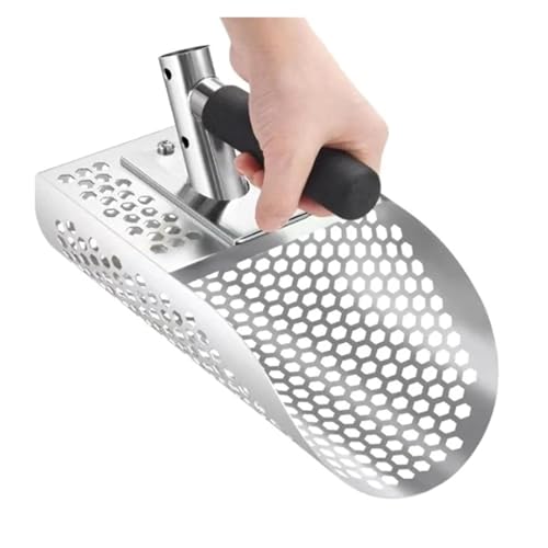 ZythrXLate Ergonomisches Sandsieb zur Metalldetektion, Sandschaufel aus Edelstahl for den Strand, Unterwasserschatz, Sandsieb for den Strand für Strände, Gärten ZythrXLate Ergonomisches Sandsieb zur Metalldetektion, Sandschaufel aus Edelstahl for den Strand, Unterwasserschatz, Sandsieb for den Strand für Strände, Gärten von ZythrXLate