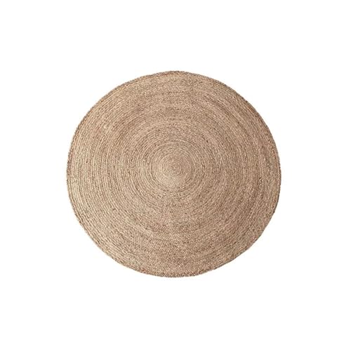 ZythrXLate Gewebte runde Teppiche Teppiche for Wohnzimmer Schlafzimmer Pflanze Gras Rattan Teppich Hotel Fußmatten Handgewebt für Eingangsbereich, Innenbereich(100cm) von ZythrXLate