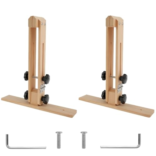 ZythrXLate Handgenähter Holzclip Ledernähpony, 180 ° drehbar, verstellbar, DIY-Handnähpferd, Tisch, Schreibtisch, DIY-Nähklemme, Bastelwerkzeug(2pcs) von ZythrXLate