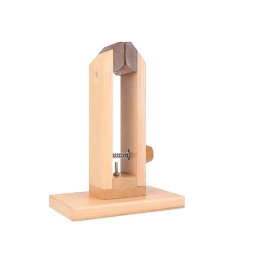 ZythrXLate Handgenähter Holzclip Ledernähpony Handnähen Pferd Tisch Desktop DIY Nähklemme Handwerk Arbeitswerkzeuge Walnuss Holz Leder(Leather Wood Clip L) von ZythrXLate