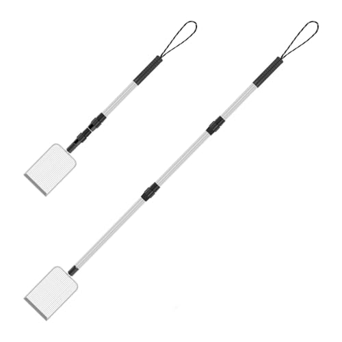 ZythrXLate Katzenstreuschaufel und Streu-Strandsandsieb mit ausziehbarem Edelstahl-Haifisch for Reinigen von KOT und feinem Maschensieb für Strände, Gärten von ZythrXLate