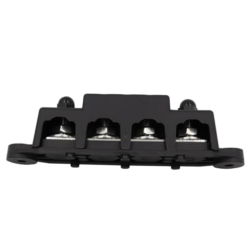 ZythrXLate M8 M10 4-Wege-Verdrahtungsreihen-Sammelschienenklemmenblock, Stromverteilungsblockwagen für Industrie, Wohnhäuser(1PCS-Black-M10) von ZythrXLate
