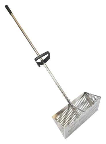 ZythrXLate Sandflohrechen, Sandsieb aus Edelstahl, abnehmbar, 119 cm lang, zusammenklappbarer Strandsieb, Sandkrabbenfänger mit faltbarem Eimer für Strände, Gärten ZythrXLate Sandflohrechen, Sandsieb aus Edelstahl, abnehmbar, 119 cm lang, zusammenklappbarer Strandsieb, Sandkrabbenfänger mit faltbarem Eimer für Strände, Gärten von ZythrXLate