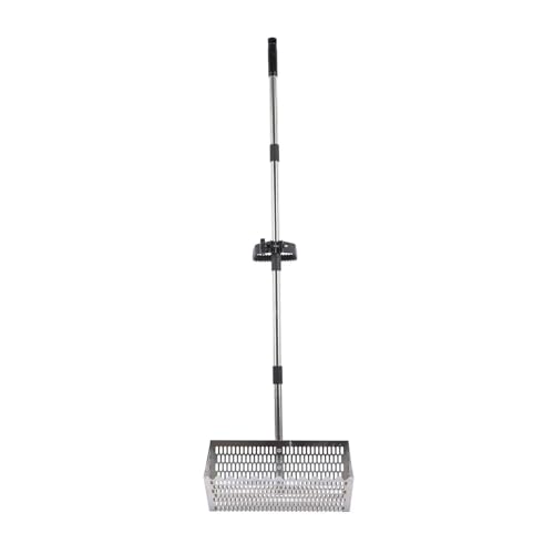 ZythrXLate Sandflohrechen, scharfe Strand-Netzschaufel, ergonomischer Krabbenfänger aus Edelstahl, handgehaltener Sandsieb mit langem Griff for Camping für Strände, Gärten von ZythrXLate