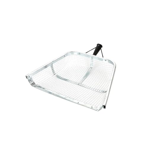 ZythrXLate Sandsiebschaufel, Robustes Erdsieb aus Edelstahl mit griffigem Griff, ergonomisches Erntesieb-Sammelwerkzeug für Strände, Gärten(Silver Mesh 1.2x1.2cm) von ZythrXLate