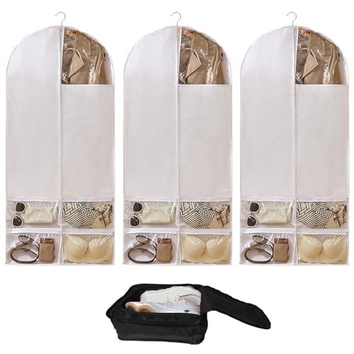 Zythrem 3 Stück Kleidersäcke Anzug Lange+1 Stück Aufbewahrungstasche Schuhe Kleidersäcke Mottensicher Transparent Mattiert kleidersäcke Reißverschluss Für Kleider Jacken Hemden (3PCS-60 * 140cm) Zythrem 3 Stück Kleidersäcke Anzug Lange+1 Stück Aufbewahrungstasche Schuhe Kleidersäcke Mottensicher Transparent Mattiert kleidersäcke Reißverschluss Für Kleider Jacken Hemden (3PCS-60 * 140cm) von Zythrem