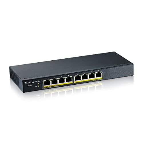 Zyxel GS1900-8HP v3 PoE Managed L2 Gigabit Ethernet (10/100/1000) Power Over Ethernet (PoE) Black von ZYXEL