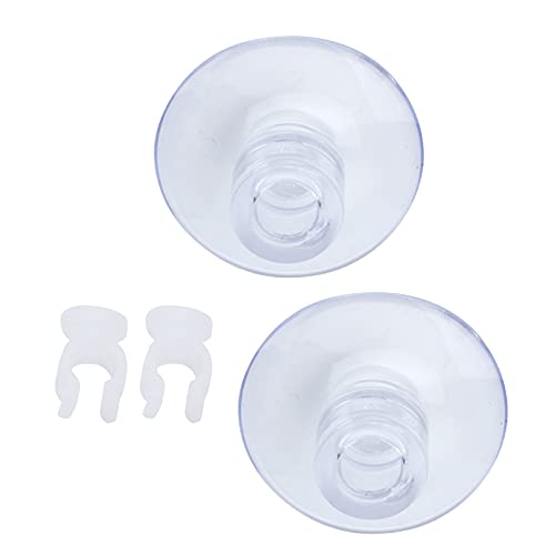 Zyyini Aquarium Airline Tube Saugnapf, Abnehmbarer Aquarium Airline Saugnapf mit Clips für Aquarium (Kann 6–8 mm Klemmen) von Zyyini