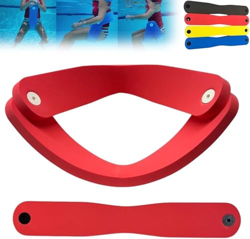 Zyzzephyr Grand Floats Float-N-Fold Wasserstuhl, Wasserliege, 3-In-1 Faltbarer Nicht Aufblasbarer Schaumstoff-Schwimmliegestuhl, Stabile Schwimmnudeln-FloßSitze Zum Sitzen Im Wasserschwimmen (Red,L) von Zyzzephyr