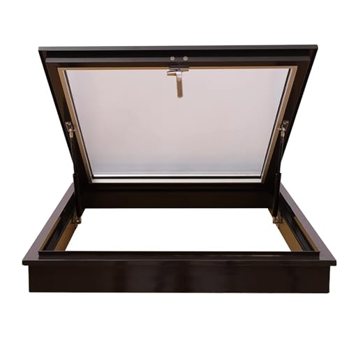 Dachausstiegsfenster,Manuelles Dachfenster,Dachluke Mit Lichtschacht,Oberlicht,Ausstiegsfenster,Doppelschichtiges Gehärtetes Glas(LxW 90x75cm/35.4x29.5in) von ZzERTE