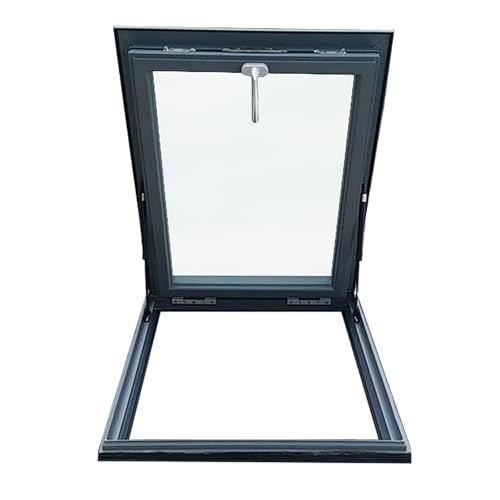 Dachausstiegsfenster,Unterirdisches Belüftungsfenster Aus Aluminiumlegierung,Flachdach-Lichtschachtfenster,Ausstiegsfenster,Dachluke(LxW 90x60cm/35.4x23.6in) von ZzERTE