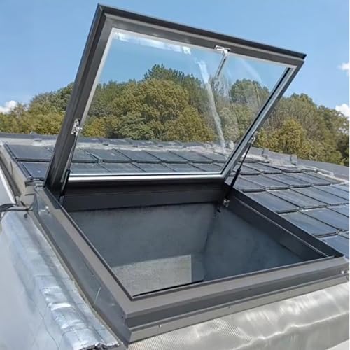 Manuelles Dachausstiegsluke,Dachfenster Mit Lichtschacht,Dachausstiegsfenster Für Zuhause Mit Doppeltem Glas- Und Aluminiumlegierungsrahmen(LxW30x20in) von ZzERTE