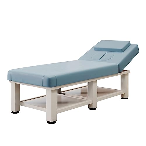 ZzZana Schwerlast Massageliege Salon-Tisch, Metallrahmen Massageliege Wimpern-Bett Gesichtsbehandlungsbett SPA-Bett Tattoo-Tisch, mit Verstellbarer Rückenlehne (Size : 185x70x60cm) von ZzZana