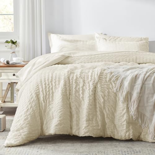 Zzlpp Queen-Bettwäsche-Set, 7-teilig, hellgelbes Seersucker-Bett in Einer Tasche mit Steppdecke, 2 Kissenbezügen, 1 Bettlaken, 1 Spannbetttuch von Zzlpp