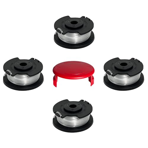Zzunkn Replacement Spool for Einhell GE-CT 18/28 Li and GE-CT 18/28 Li TC, Nylon Strimmer Accessories, 4.9 m Long, 1.6 mm Diameter (4 Spools + 1 Cap) von Zzunkn