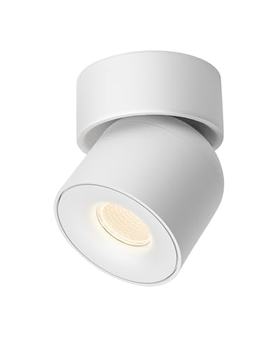 Aisilan Weiß Deckenstrahler LED 1 Flammig Dimmbar 7W 3000K 360° Schwenkbar Deckenleuchte Strahler Innen Modern Warmweiß Drehbar Deckenlampe Spots für Wohnzimmer, Schlafzimmer, Küche von a Aisilan