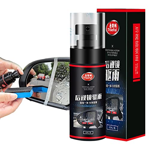 60ml Auto Anti Regen Spray Autoglas Wasserdichtes Beschichtungsmittel Wasserdichtes Auto Regenschutzspray Autoglasmittel Rückspiegel Wasser Überschwemmungsfolie Entnebelung Regenfest Erhöhen von a-r