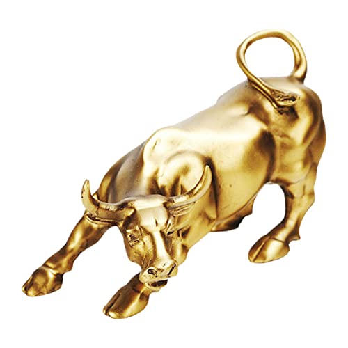 a-r Wall Street Bull Statue, Kunstharz-Bullenkunst, Büro-Ornament – Börsenmarkt-Geschenke für Büroangestellte, Lucky Feng Shui-Dekor für Büro, Zuhause, Geschäft von a-r