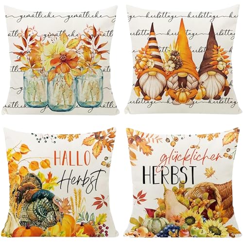 a ray of sunshine 4er Set Herbst Kissenbezug 45x45CM,Dekorative Kissenbezüge Erntedankfest,Kissenbezüge Herbst Outdoor,Herbstdeko Wichtel Herbst Kissenbezug,Für Büro Schlafzimmer Auto Dekoration a ray of sunshine 4er Set Herbst Kissenbezug 45x45CM,Dekorative Kissenbezüge Erntedankfest,Kissenbezüge Herbst Outdoor,Herbstdeko Wichtel Herbst Kissenbezug,Für Büro Schlafzimmer Auto Dekoration von a ray of sunshine