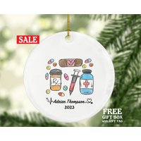 Apotheker Techniker Tech Weihnachtsverzierung Für Weibliches Oder Männliches Personalisiertes Geschenk von aCreativePanda