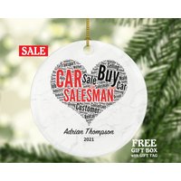 Auto Verkäufer Weihnachten Ornament Personalisiert - Verkauf Von Geschenk Name Jahr Auto Verkäufer Weihnachten Ornament Personalisiert - Verkauf Von Geschenk Name Jahr von aCreativePanda