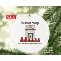 Familie Weihnachtsverzierung - Feiertagsgeschenk Benutzerdefinierte Namen Mit 2 3 4 5 6 Haustierkatzen-Hundefamilie Kamin-Sankt-Säcke Familie Weihnachtsverzierung - Feiertagsgeschenk Benutzerdefinierte Namen Mit 2 3 4 5 6 Haustierkatzen-Hundefamilie Kamin-Sankt-Säcke von aCreativePanda