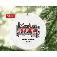 Feuerwehrmann Wordart Weihnachten Ornament Personalisiert - Ersthelfer Benutzerdefinierte Danke Geschenk Gebet Für Feuerwehrmann Wordart Weihnachten Ornament Personalisiert - Ersthelfer Benutzerdefinierte Danke Geschenk Gebet Für von aCreativePanda