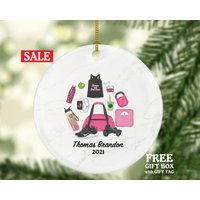Fitness Pilates Yoga Workout Weihnachtsverzierung Personalisiert - Personal Trainer Benutzerdefinierte Gesunder Lebensstil Trainingsübung Pt Geschenk von aCreativePanda