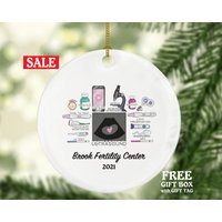Fruchtbarkeitszentrum-Arbeiter Oder Besitzer Weihnachtsverzierung, Personalisiertes Geschenk Des Gesundheit Personals Vom Patienten Für Arzt Md von aCreativePanda