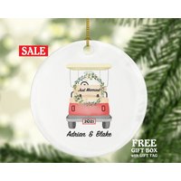Gerade Verheiratet Jungvermählten Weihnachtsverzierung, Personalisiert Für Golfliebhaber - Hochzeitsgeschenk Golf Cart Erste Weihnachten Mr & Mrs von aCreativePanda