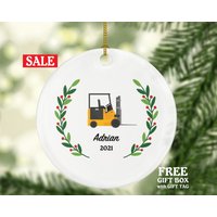 Hochleistungsarbeiter-Gabelstapler-Bemanner Weihnachtsverzierung - Personalisiert Gabel-Lkw-Fahrzeug Für Einen Hochleistungsarbeiter-Gabelstapler-Bemanner Weihnachtsverzierung - Personalisiert Gabel-Lkw-Fahrzeug Für Einen von aCreativePanda