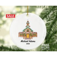 Kirche Weihnachtsverzierung Personalisiert - Christliches Geschenk Individueller Name Jahr Kirche Weihnachtsverzierung Personalisiert - Christliches Geschenk Individueller Name Jahr von aCreativePanda