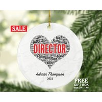 Leiter Weihnachten Ornament Personalisiert - Film Kino Richtung Bestes Überhaupt Geschenk Benutzerdefinierte Name Jahr von aCreativePanda