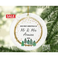 Unser Erstes Weihnachten Als Mr & Mrs Married Paar Ornament Personalisiert - Brautpaar Mr. Und Custom Geschenk Unser Erstes Weihnachten Als Mr & Mrs Married Paar Ornament Personalisiert - Brautpaar Mr. Und Custom Geschenk von aCreativePanda