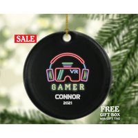 Virtuelle Realität Personalisierte Weihnachtsverzierung - Benutzerdefiniertes Vr Videospiel Geschenk von aCreativePanda
