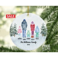 Winter-Familien-Weihnachtsverzierung - Personalisiertes Geschenk Für Familie Mit 2 3 4 5 Benutzerdefinierten Namen Der Kindern Weihnachten Winter-Familien-Weihnachtsverzierung - Personalisiertes Geschenk Für Familie Mit 2 3 4 5 Benutzerdefinierten Namen Der Kindern Weihnachten von aCreativePanda