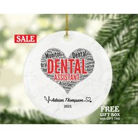 Zahnarzthelferin Weihnachtsverzierung Personalisiert - Geschenk Abschlussfeier Beschäftigter Kieferorthopäde Beruf Zahnarzthelferin Weihnachtsverzierung Personalisiert - Geschenk Abschlussfeier Beschäftigter Kieferorthopäde Beruf von aCreativePanda