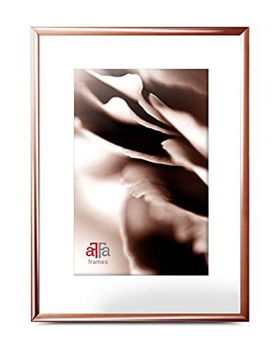 aFFa frames, Alu, Aluminium Bilderrahmen, pflegeleicht, rechteckig, mit Acrylglasfront, Roségold, 40x60 cm von aFFa frames