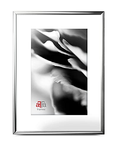 aFFa frames, Alu, Aluminium Bilderrahmen, pflegeleicht, rechteckig, mit Acrylglasfront, Silber glänzend, 40x60 cm von aFFa frames
