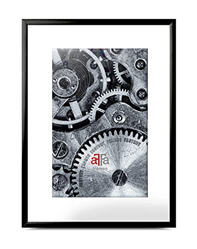 aFFa frames, Alu, Bilderrahmen aus Aluminium, pflegeleicht, rechteckig, mit Acrylglasfront, Schwarz, 40x60 cm von aFFa frames