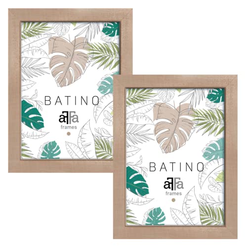 aFFa frames, Batino, 2er Set Bilderrahmen Holz, photo frame, holzrahmen mit Acrylglasfront, HDF-Hintergrund, bilderrahmen Natur, A4, 21x29,7 cm von aFFa frames