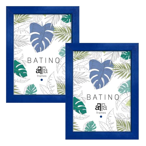 aFFa frames, Batino, 2er Set Bilderrahmen Holz, photo frame, holzrahmen mit Acrylglasfront, HDF-Hintergrund, bilderrahmen Marineblau, 15x21 cm aFFa frames, Batino, 2er Set Bilderrahmen Holz, photo frame, holzrahmen mit Acrylglasfront, HDF-Hintergrund, bilderrahmen Marineblau, 15x21 cm von aFFa frames