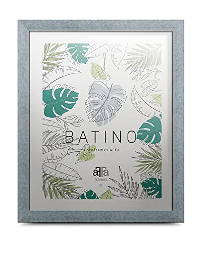 aFFa frames, Batino, Bilderrahmen aus Holz, Hell, Rechteckig, Mit Acrylglasfront, HDF-Hintergrund, Silber, A4, 21x29.7cm von aFFa frames