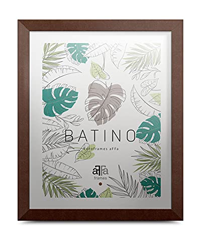 aFFa frames, Batino, Bilderrahmen aus Holz, hell, rechteckig, mit Acrylglasfront, HDF-Hintergrund, braun, 24x30 cm von aFFa frames